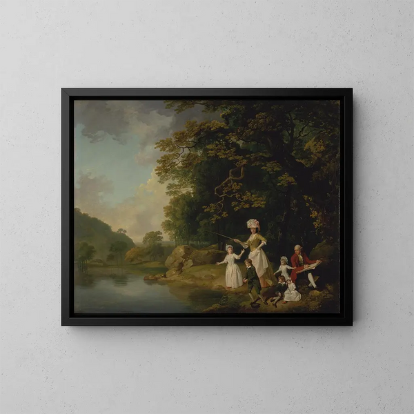 The Browne Family - Francis Wheatley — framed artwork on a wall