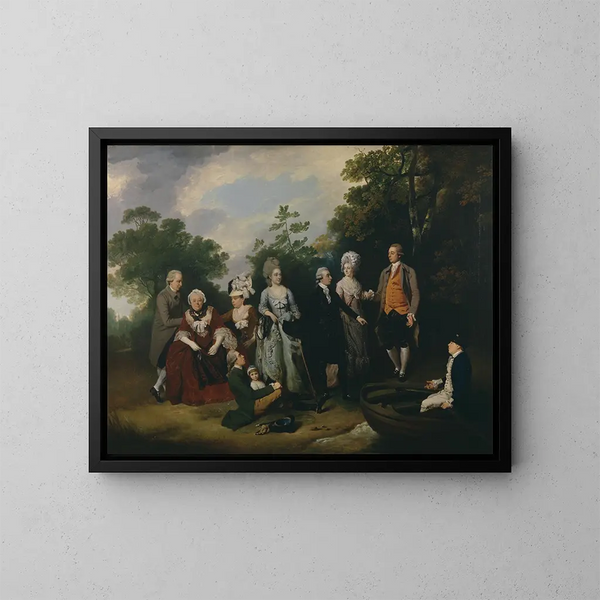 Les familles Oliver et Ward - Francis Wheatley — framed artwork on a wall