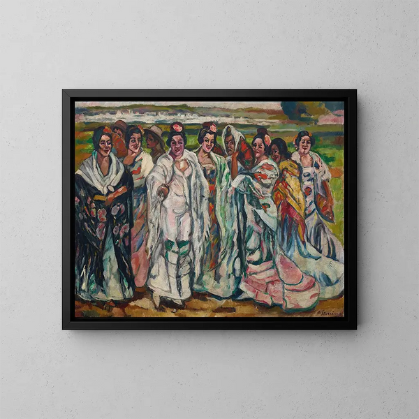 Chulas - Francisco Iturrino — framed artwork on a wall