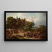 Feest van de kerk op het platteland - Franciszek Kostrzewski — ingelijst kunstwerk aan de muur