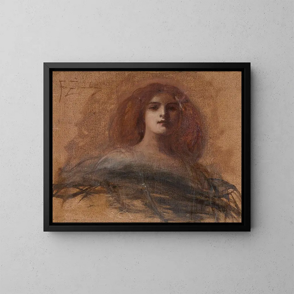 Woman with Red Hair - Franciszek Żmurko — framed artwork on a wall