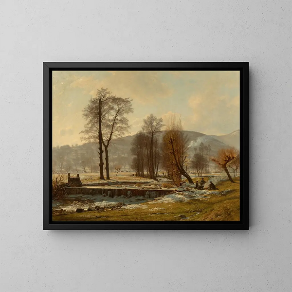 Winter Study, Munster Valley - François-Louis Français — framed artwork on a wall