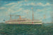 Le Marama, Nieuw-Zeelandse ziekenhuis- en scheepsmodel voor de zee bij de Aiguilles, Wight-eiland, Kanaal - Frank Barnes — weergave van het kunstwerk