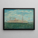 Le Marama, Nieuw-Zeelandse ziekenhuis- en scheepsmodel voor de zee bij de Aiguilles, Wight-eiland, Kanaal - Frank Barnes — ingelijst kunstwerk aan de muur