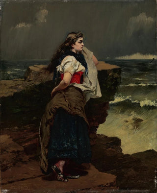 Frank Buchser - Fisher girl by the sea.webp