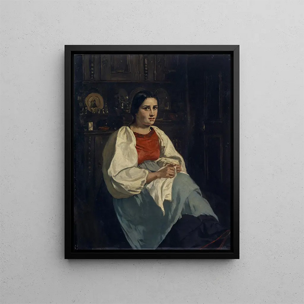 Daughter of Oberhasli - Frank Buchser — framed artwork on a wall