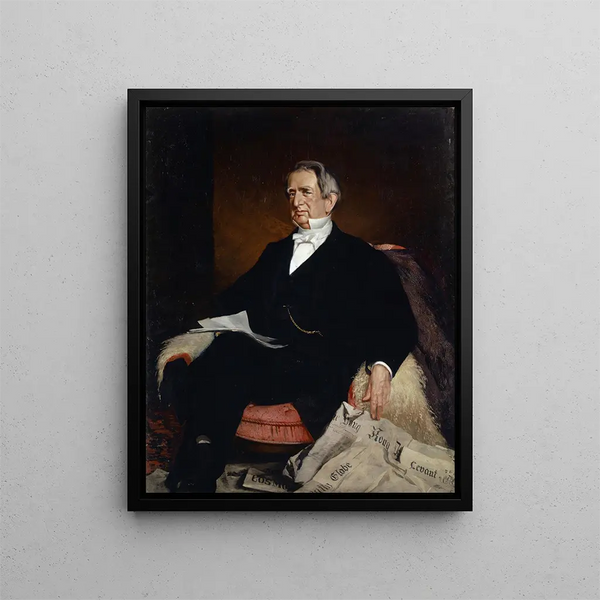 Portrait of the American Secretary of State William H. Seward - Frank Buchser — framed artwork on a wall