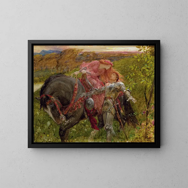 Study for La Belle Dame sans Merci - Frank Dicksee — framed artwork on a wall