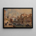 Vue de Venise, le dôme de Santa Maria della Salute vu de l'arrière du palais Da Mula en regardant vers l'est - Frank Dillon — ingelijst kunstwerk aan de muur
