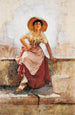 Jonge Vrouw uit Florence - Frank Duveneck — weergave van het kunstwerk