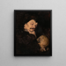 van een man die een schedel vasthoudt - Frank Duveneck — ingelijst kunstwerk aan de muur