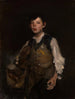 De fluitende jongen - Frank Duveneck — weergave van het kunstwerk