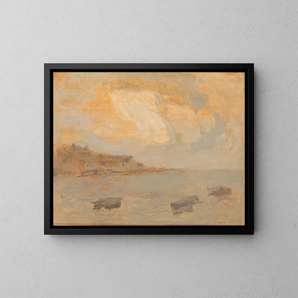 Marine schilderij - Frank Edwin Scott — ingelijst kunstwerk aan de muur