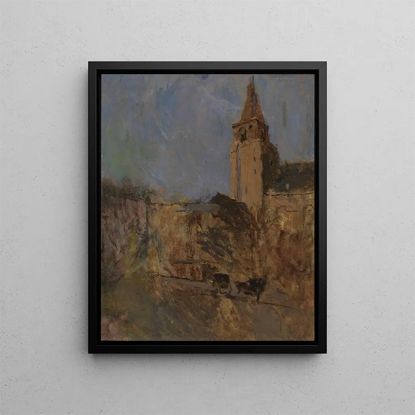 St Germain des Prés n° I - Frank Edwin Scott — ingelijst kunstwerk aan de muur