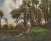 Figuren die baden in een beek - Frank Hutton Shill — weergave van het kunstwerk