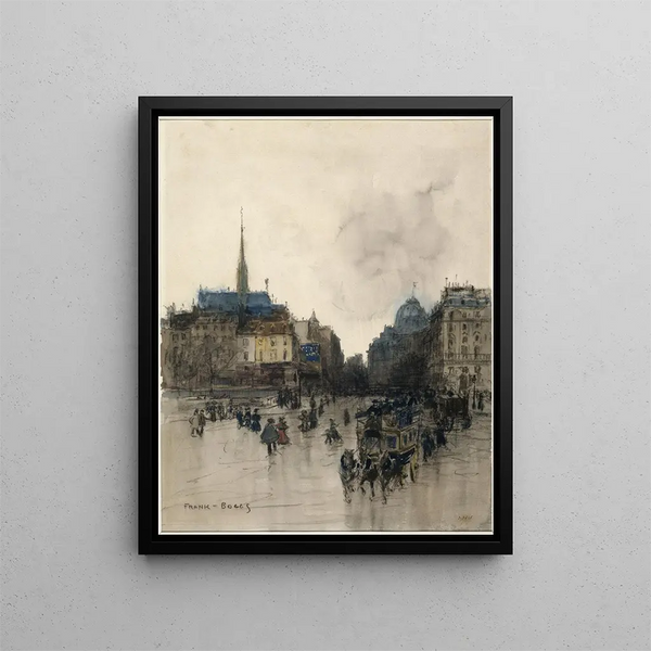 Le pont Saint-Michel - Frank Myers Boggs — framed artwork on a wall