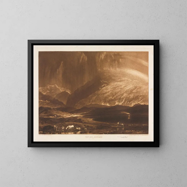 Peat bog in Scotland - Frank Short — framed artwork on a wall