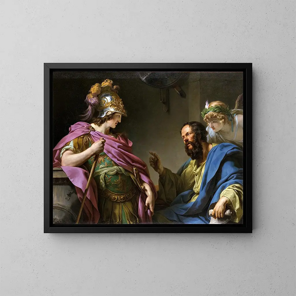 Alcibiades taught by Socrates - François-André Vincent — framed artwork on a wall