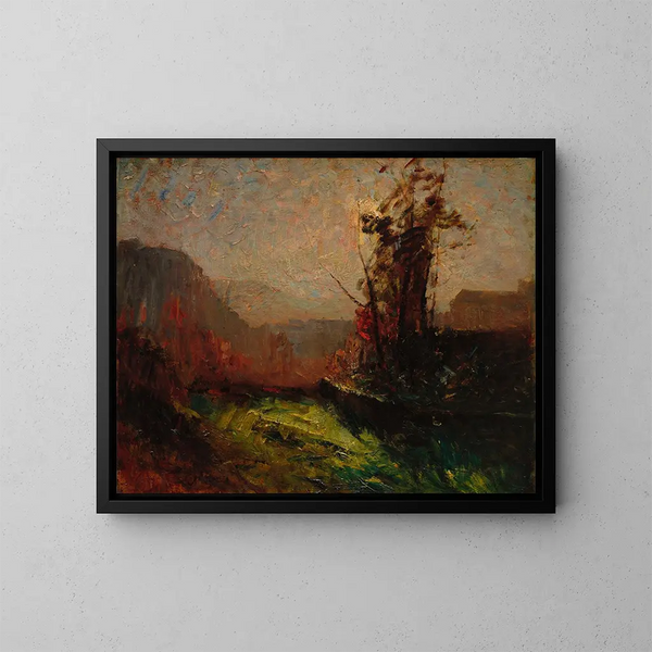 Crémieu seen from Chaillonnette - François-Auguste Ravier — framed artwork on a wall