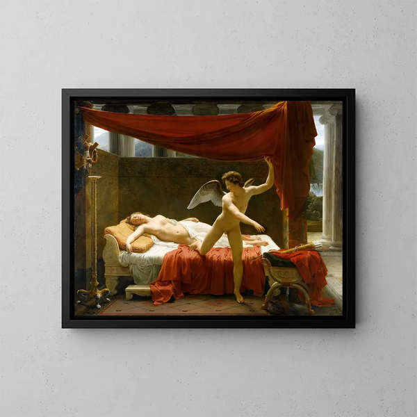 Cupid and Psyche - François-Édouard Picot — framed artwork on a wall