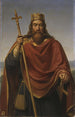 Clovis koning der Franken - François-Louis Dejuinne — weergave van het kunstwerk