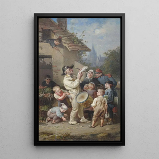 FranoisLouis Lanfant De Metz - Ein Ausrufer wird von Kindern geneckt.webp