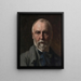 Self-portrait - François Alfred Delobbe — framed artwork on a wall