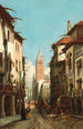 Rue de la Giralda - François Antoine Bossuet — ingelijst kunstwerk aan de muur