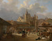 De oude vismarkt van Antwerpen - François Antoine Bossuet — weergave van het kunstwerk