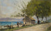 Route aan de oever van het meer bij Tourronde op het Lake Geneva - François Bocion — weergave van het kunstwerk