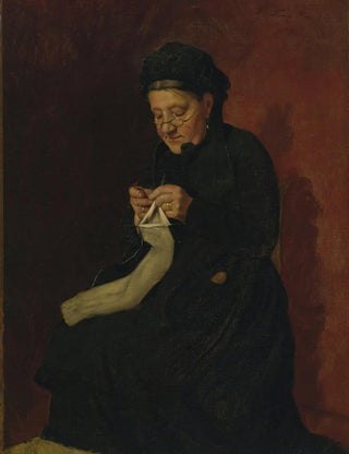 Franois Bonvin - Femme tricotant.webp