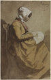 La Brodeuse - François Bonvin — artwork view