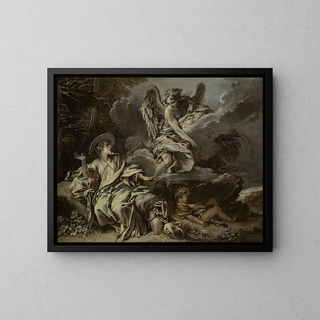 Franois Boucher - Hagar And Ishmael In The Desert With The Angel.webp