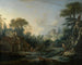 Landschap met een watermolen - François Boucher — weergave van het kunstwerk