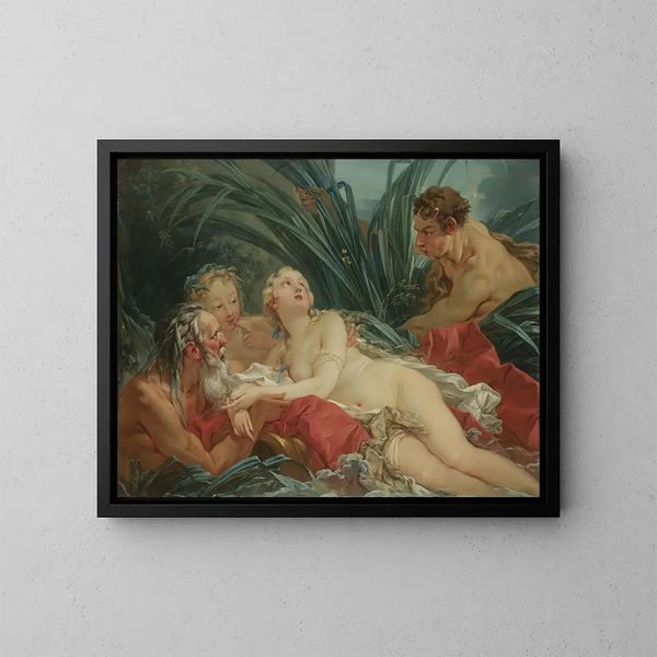 Pan en Syrinx - François Boucher — ingelijst kunstwerk aan de muur