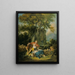 Pastorale met een paar bij een fontein - François Boucher — ingelijst kunstwerk aan de muur