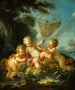 Putti en visser - François Boucher — weergave van het kunstwerk