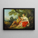 Berger die fluit speelt voor een herderin - François Boucher — ingelijst kunstwerk aan de muur