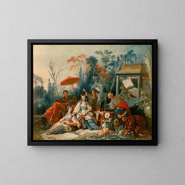 Het Chinese Tuin - François Boucher — ingelijst kunstwerk aan de muur