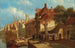 Kleine markt met groenten in Reims - François Édouard Bertin — weergave van het kunstwerk