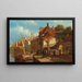 Kleine markt met groenten in Reims - François Édouard Bertin — ingelijst kunstwerk aan de muur