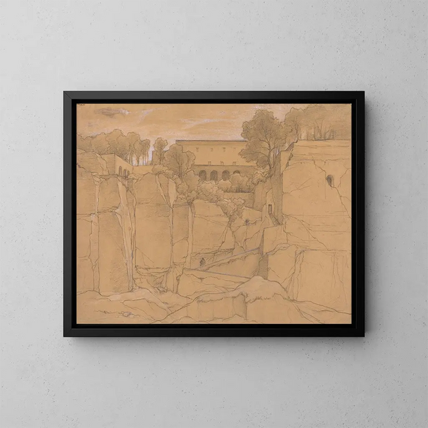Sorrente - François Édouard Bertin — ingelijst kunstwerk aan de muur