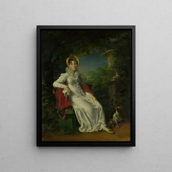 Franois Grard - Carolina Ferdinanda Louisa of Sicily 17981870 Wife of Charles Ferdinand Duc de Berry in the Park of Bagatelle in the Bois de Boulogne near Paris.webp