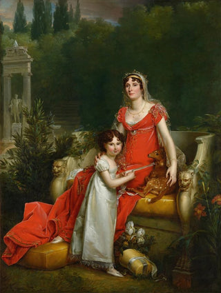 Franois Grard - Elisa Bonaparte with her daughter Napoleona Baciocchi.webp