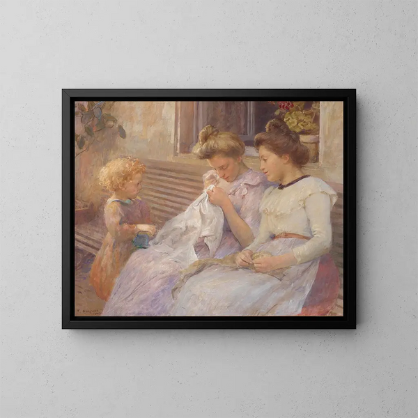 Les Jeunes Couturières - François Guiguet — framed artwork on a wall