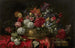 Bloemenvaas op een entablement - François Habert — weergave van het kunstwerk