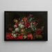 Bloemenvaas op een entablement - François Habert — ingelijst kunstwerk aan de muur