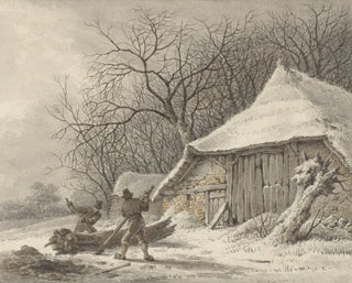 Franois Joseph Pfeiffer II - Winterlandschap met boerderij bij het Voorbroek te Terborg.webp