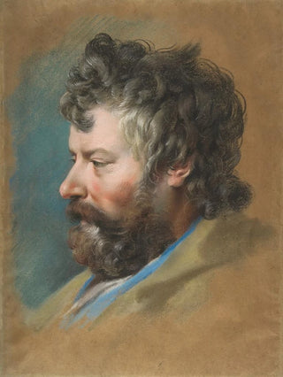 Franois Lemoyne - Head of a Bearded Man in Profile to Left.webp