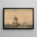 Schepen op de Medway, Kent - François Louis Thomas Francia — ingelijst kunstwerk aan de muur